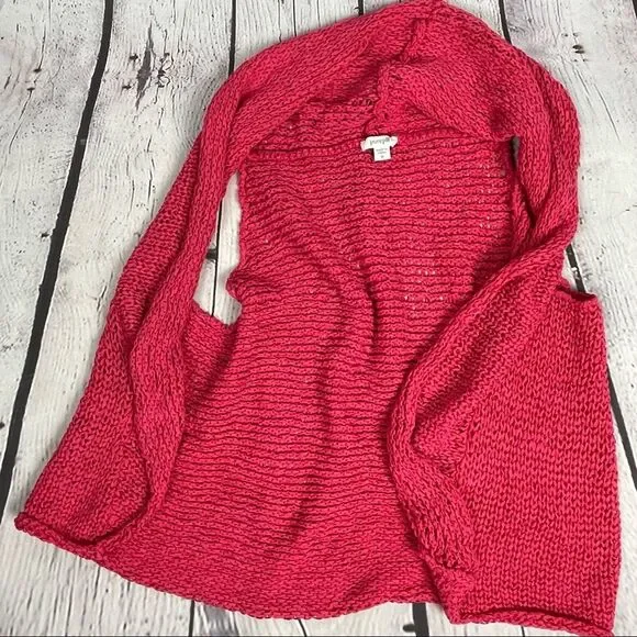 J.JILL Pure Jill coral red knit cotton vest size M - Picture 12 of 12